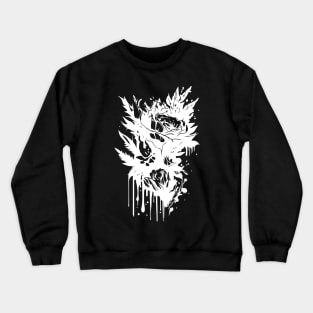 black flowers Crewneck Sweatshirt